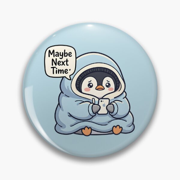 Item preview, Social Anxiety Blue Hoodie Cute Penguin designed and sold by dreephic22.