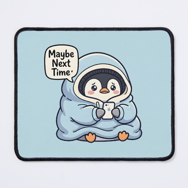 Item preview, Social Anxiety Blue Hoodie Cute Penguin designed and sold by dreephic22.