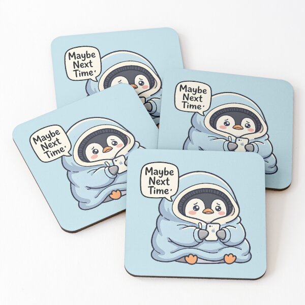 Item preview, Social Anxiety Blue Hoodie Cute Penguin designed and sold by dreephic22.