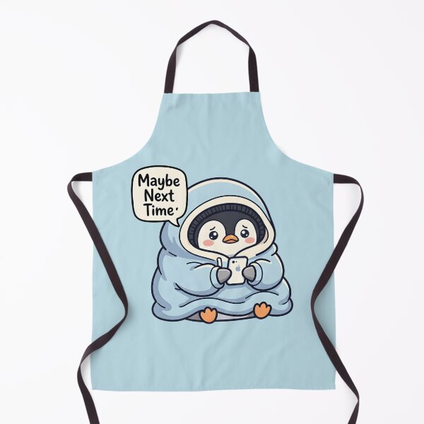 Item preview, Social Anxiety Blue Hoodie Cute Penguin designed and sold by dreephic22.