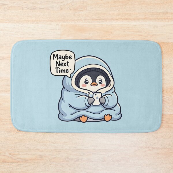 Item preview, Social Anxiety Blue Hoodie Cute Penguin designed and sold by dreephic22.