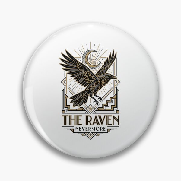 Item preview, Edgar Allan Poe Art Deco The Raven Nevermore Geometric designed and sold by Fenay Designs.
