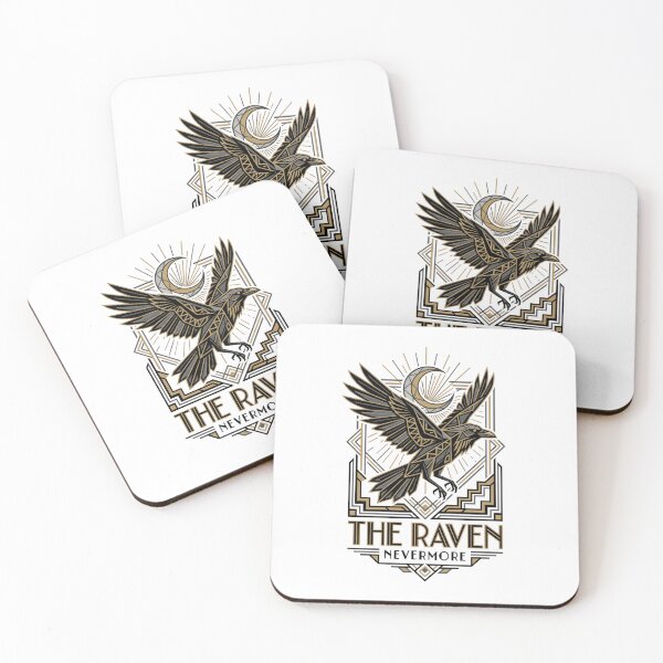 Item preview, Edgar Allan Poe Art Deco The Raven Nevermore Geometric designed and sold by Fenay Designs.