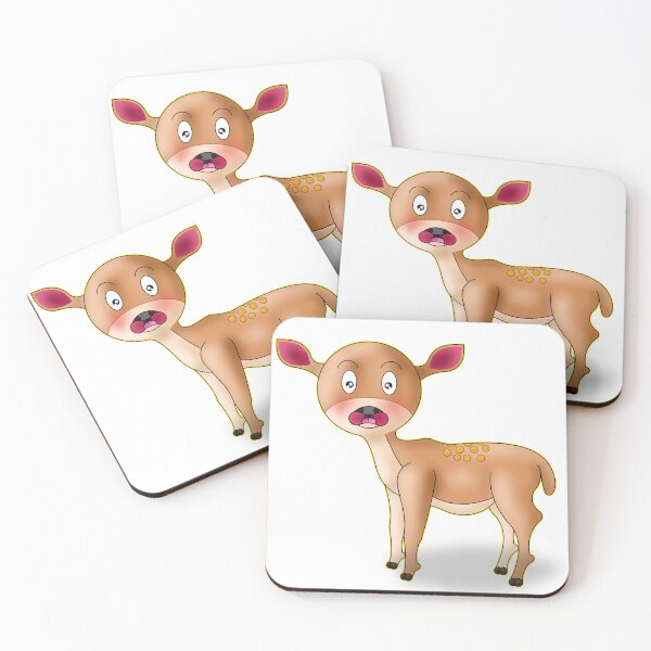 Item preview, Funny Shocked Kawaii Deer In Headlights Reaction designed and sold by BalRaju-Doodles.