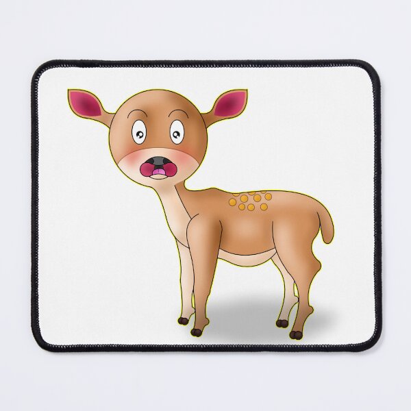 Item preview, Funny Shocked Kawaii Deer In Headlights Reaction designed and sold by BalRaju-Doodles.