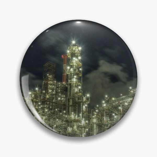 Item preview, Urban Refinery Glow Techno Industrial Landscape designed and sold by EchoWave11.