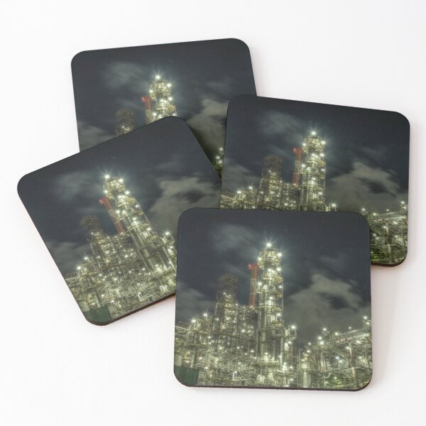 Item preview, Urban Refinery Glow Techno Industrial Landscape designed and sold by EchoWave11.