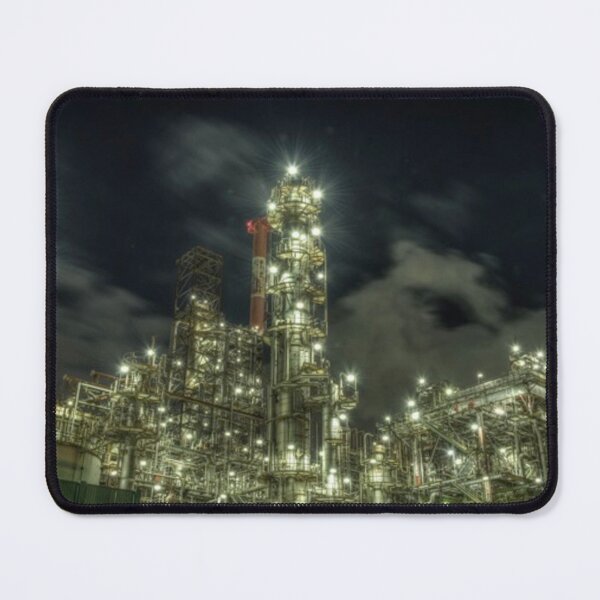 Item preview, Urban Refinery Glow Techno Industrial Landscape designed and sold by EchoWave11.