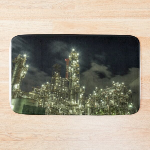 Item preview, Urban Refinery Glow Techno Industrial Landscape designed and sold by EchoWave11.