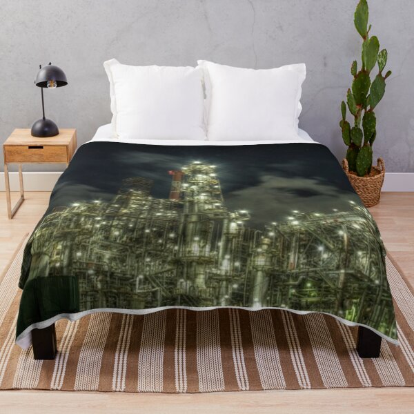 Item preview, Urban Refinery Glow Techno Industrial Landscape designed and sold by EchoWave11.