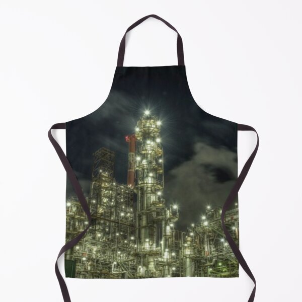 Item preview, Urban Refinery Glow Techno Industrial Landscape designed and sold by EchoWave11.