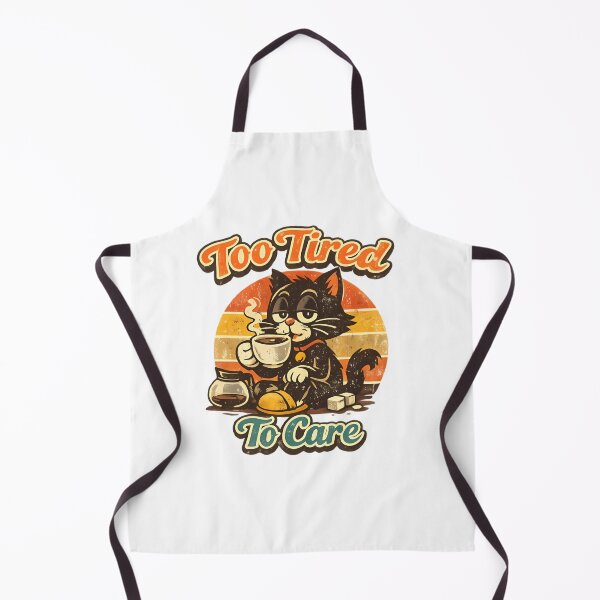 Item preview, Vintage Black Cat Coffee T-Shirt – Too Tired To Care Retro Cartoon Design designed and sold by ArtistryPulse90.