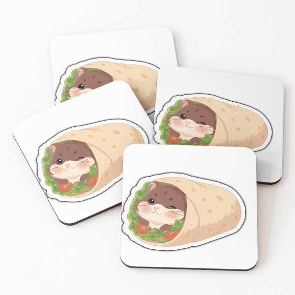 Item preview, Cute Hamster Burrito Sticker -Kawaii Food Hamster Wrap designed and sold by pn_terest.