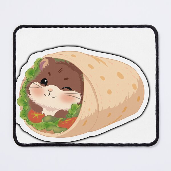 Item preview, Cute Hamster Burrito Sticker -Kawaii Food Hamster Wrap designed and sold by pn_terest.