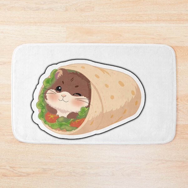 Item preview, Cute Hamster Burrito Sticker -Kawaii Food Hamster Wrap designed and sold by pn_terest.