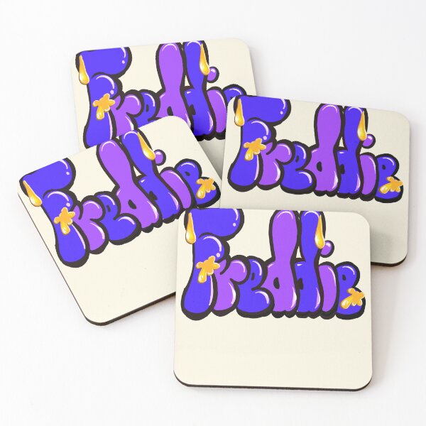 Item preview, Freddie Name Graffiti Throwie in Purple and blue with liquid drip effect  Street Art designed and sold by Artonmytee.