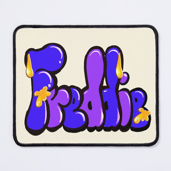 Item preview, Freddie Name Graffiti Throwie in Purple and blue with liquid drip effect  Street Art designed and sold by Artonmytee.