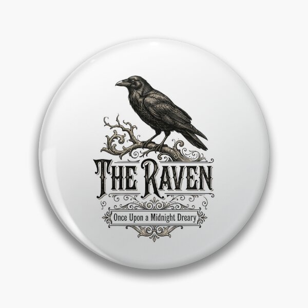 Item preview, Edgar Allan Poe Vintage Engraving The Raven Filigree designed and sold by Fenay Designs.