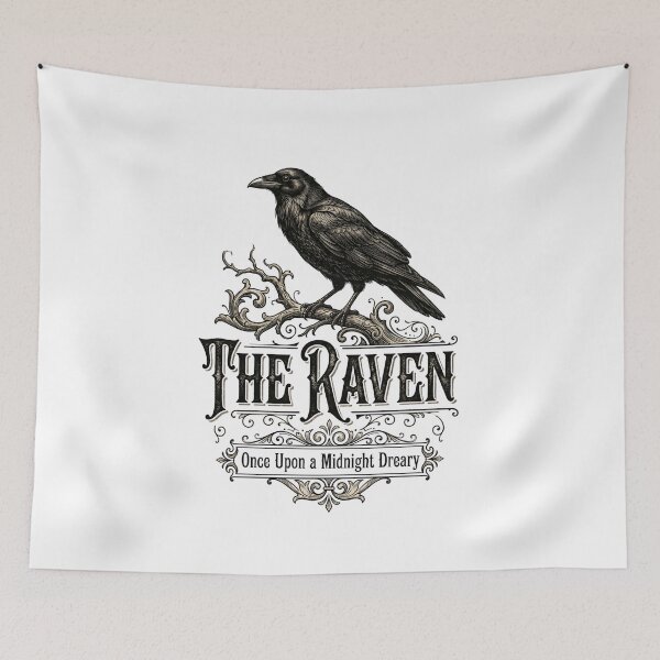 Item preview, Edgar Allan Poe Vintage Engraving The Raven Filigree designed and sold by Fenay Designs.