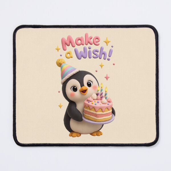 Item preview, Cute Penguin Birthday Cake | Make A Wish Kawaii Art designed and sold by Moons Studio.