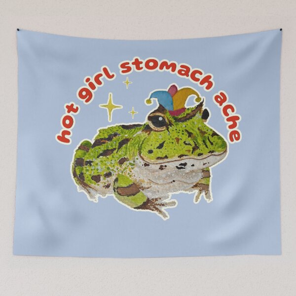 Item preview, Hot Girl Stomach Ache (Jester Horace) designed and sold by Blackberries & Moss.