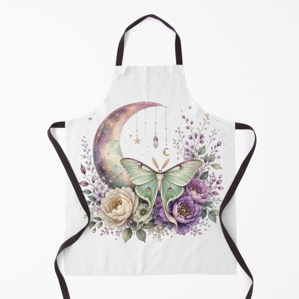 Item preview, Celestial Luna Moth Moon Floral Watercolor designed and sold by PetalGarden.