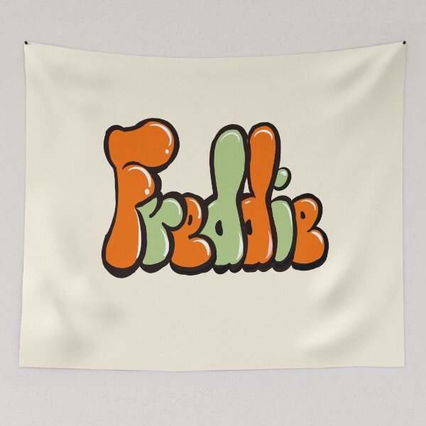 Item preview, Freddie Name Graffiti Throwie Orange Sage Green Street Art designed and sold by Artonmytee.