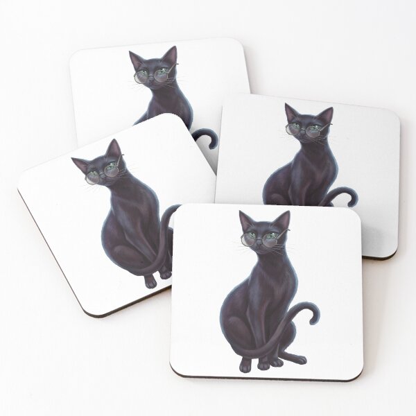 Item preview, Black Cat with Sunglasses designed and sold by Ninni Store312.