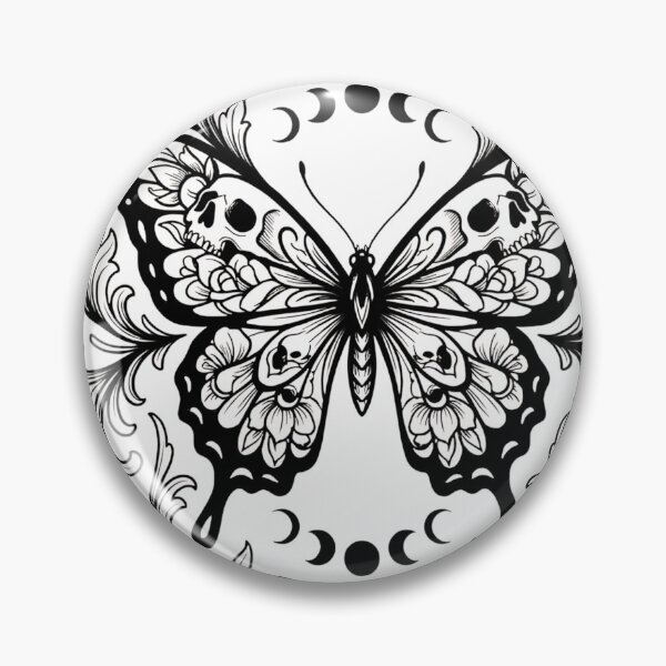 Item preview, Dark feminine butterfly tattoo designed and sold by JOTAMIKE.