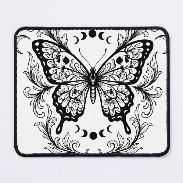 Item preview, Dark feminine butterfly tattoo designed and sold by JOTAMIKE.