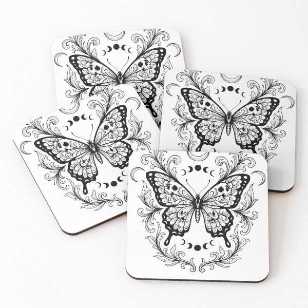 Item preview, Dark feminine butterfly tattoo designed and sold by JOTAMIKE.