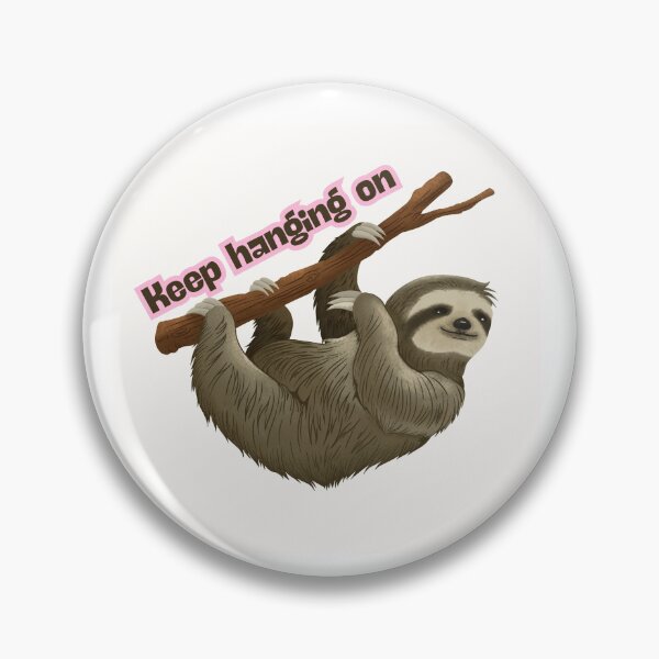 Item preview, Keep Hanging On Cute Sloth Motivational Quote Pun designed and sold by Rhodes Shop.