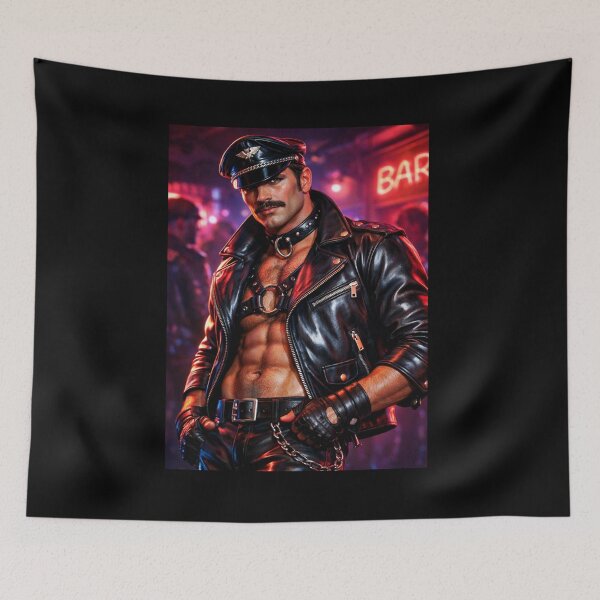Item preview, Gay Leather Bar Daddy Berlin Leder Pride Graphic Design designed and sold by ItsAKinkThing.