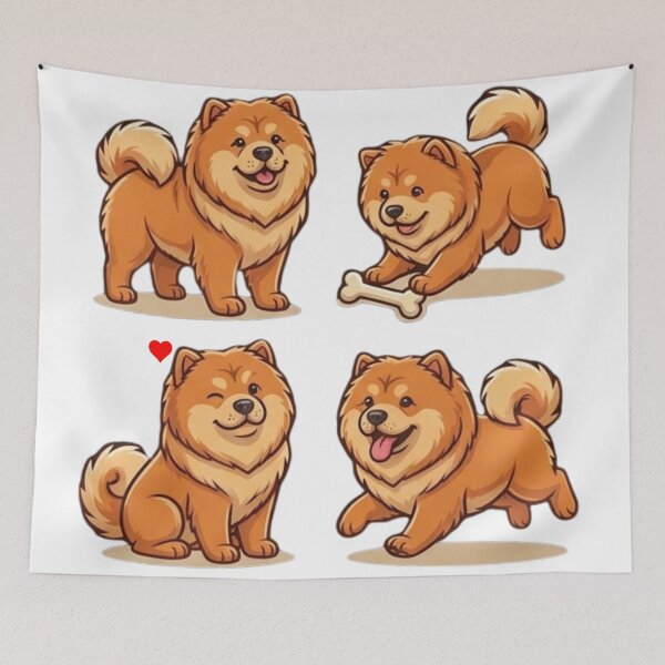 Item preview, Cute Dog Cartoon Collection Cute Fluffy Puppy Pack designed and sold by shikuldo7.