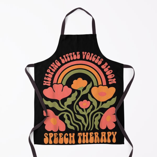 Item preview, Helping Little Voices Bloom Speech Therapy Retro Rainbow Flower Graphic designed and sold by MariCanal.