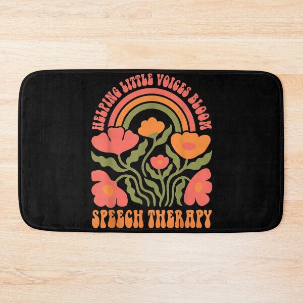 Item preview, Helping Little Voices Bloom Speech Therapy Retro Rainbow Flower Graphic designed and sold by MariCanal.