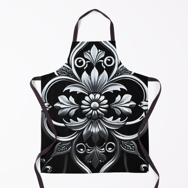 Item preview, High-Contrast Gothic Embossed Floral Metal Emblem Design designed and sold by CuteSlothWorld.