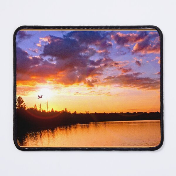 Item preview, Pocono Mountains, Lake Sunset, Hawk Silhouette, Pennsylvania designed and sold by AMacGPhilly.