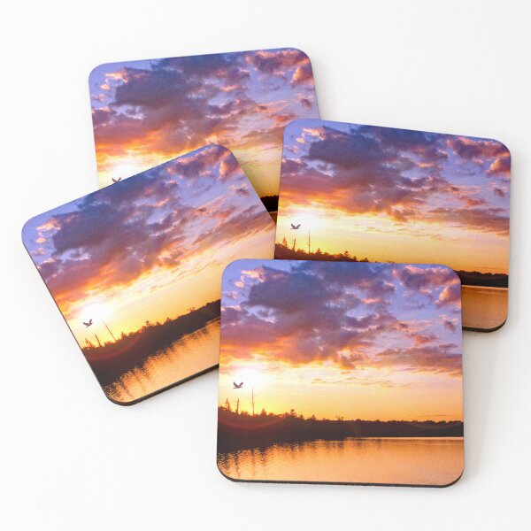 Item preview, Pocono Mountains, Lake Sunset, Hawk Silhouette, Pennsylvania designed and sold by AMacGPhilly.