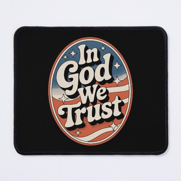 Item preview, In God We Trust Retro Oval Patriotic designed and sold by OldGloryForge.