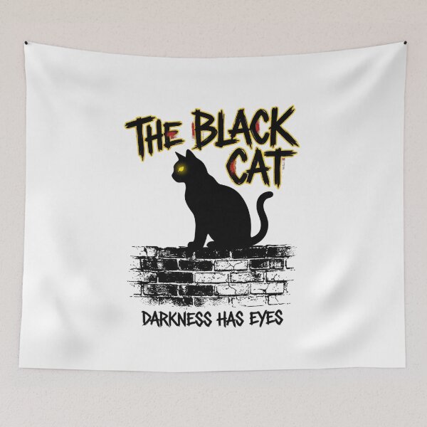 Item preview, Edgar Allan Poe The Black Cat Darkness Has Eyes designed and sold by Fenay Designs.