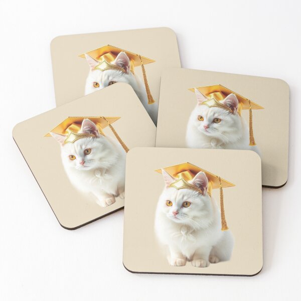 Item preview, White Cat Graduate - Celebration of Success. designed and sold by Tama-sirth.