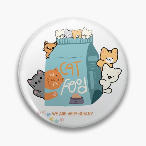 Item preview, Cute Cats We Are Very Hungry Kawaii Kitten Cat Food designed and sold by ArcheVectors.