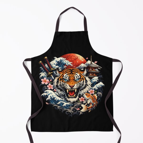 Item preview, Fierce Japanese Tiger Spirit | Premium Ukiyo Wave Samurai Art designed and sold by zenithviv.