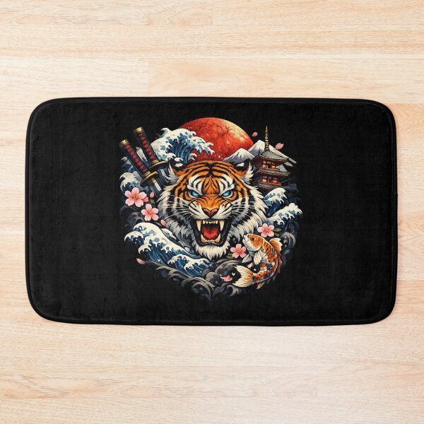 Item preview, Fierce Japanese Tiger Spirit | Premium Ukiyo Wave Samurai Art designed and sold by zenithviv.
