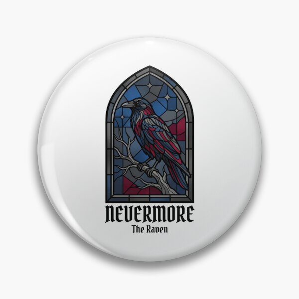 Item preview, Edgar Allan Poe Stained Glass The Raven Nevermore designed and sold by Fenay Designs.
