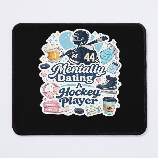 Item preview, Mentally Dating A Hockey Player Cute Retro Hockey Romance Sticker designed and sold by Artbysarmina.