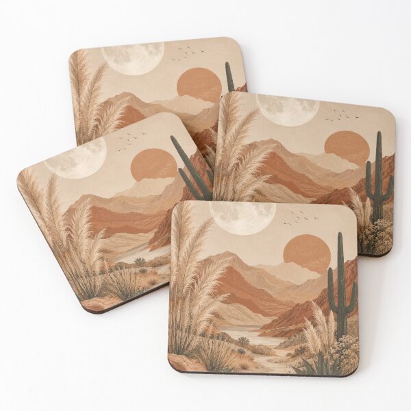 Item preview, Desert Moon Boho Landscape designed and sold by Creativeeworld777.