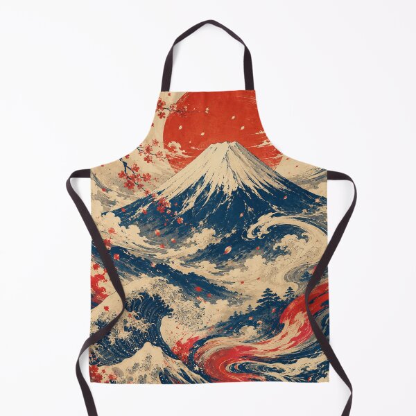 Item preview, Mount Fuji Rising Sun Japanese Wave Poster designed and sold by DrizzyV.