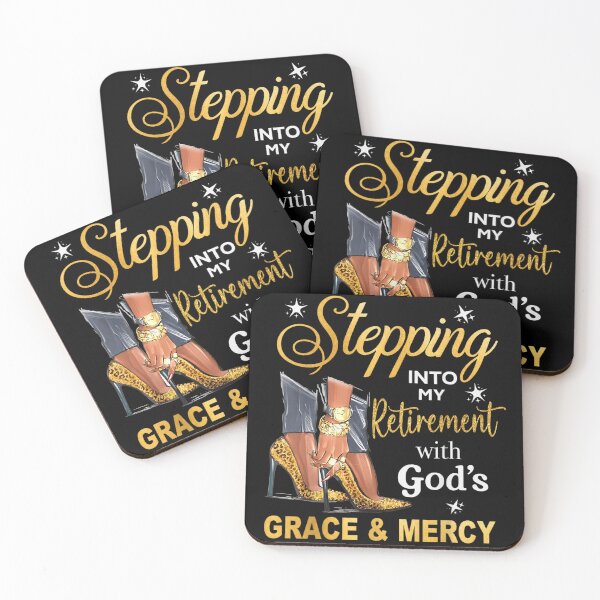 Item preview, Stepping Into My Retirement With Gods Grace And Mercy Gold designed and sold by MariCanal.